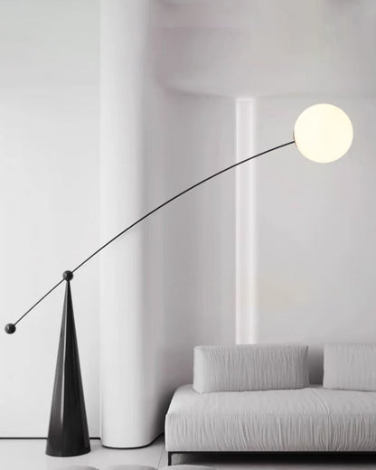 WOMO Glass Globe Cantilever Floor Lamp-WM7129