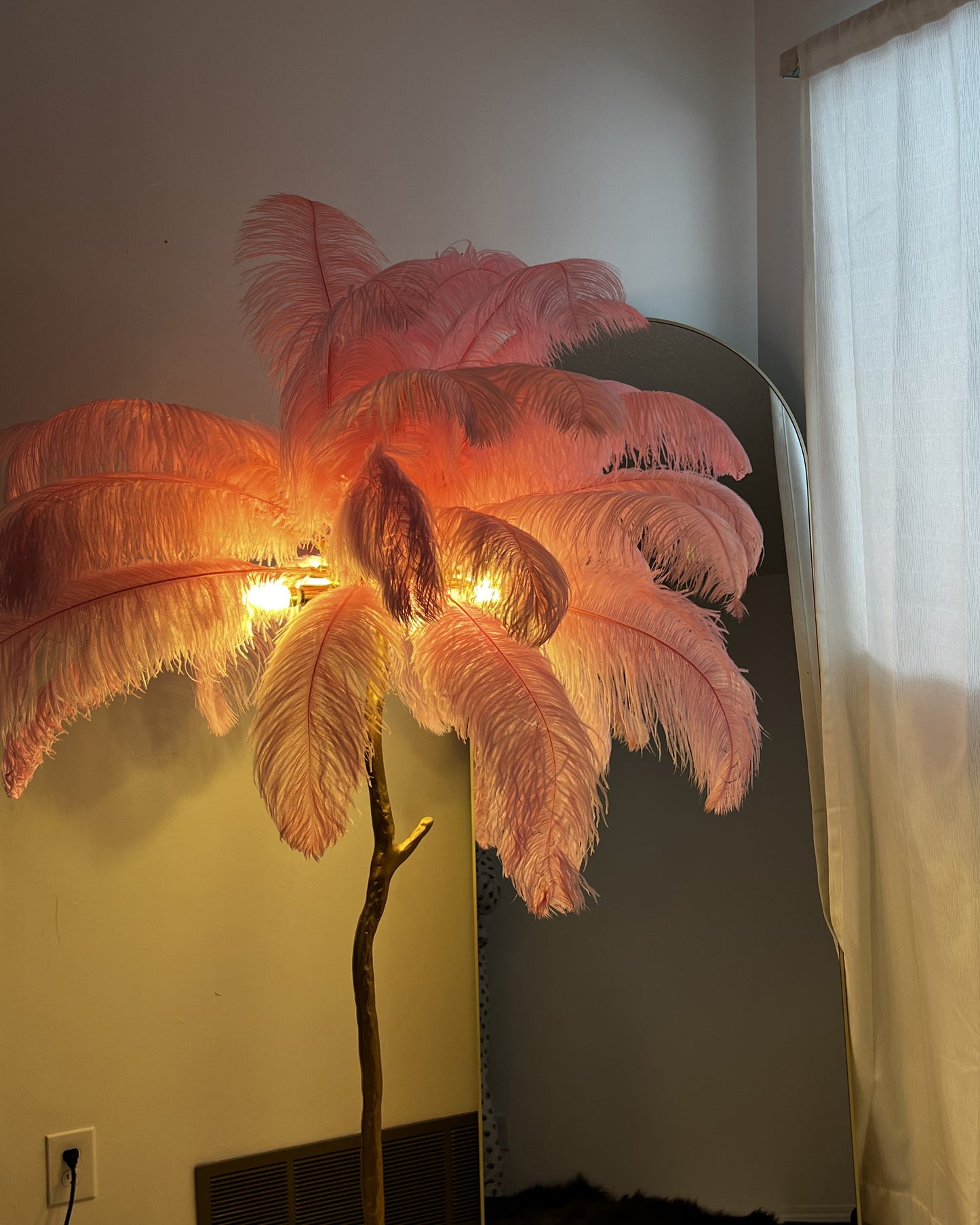 WOMO Feather Palm Tree Floor Lamp-WM7000