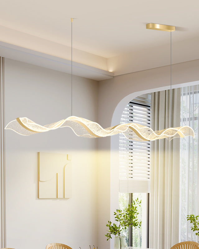 WOMO Wave Ribbon Acrylic Chandelier-WM2596