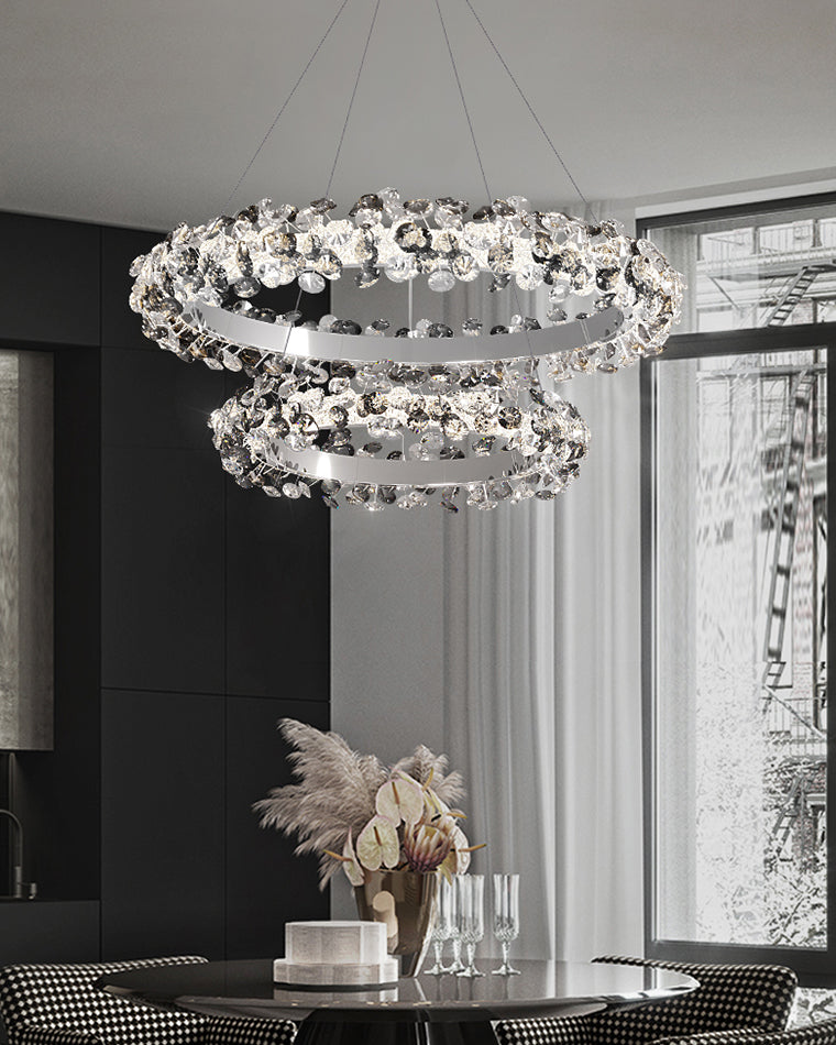 WOMO Tiered Circular Crystal Chandelier-WM2726