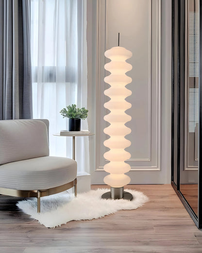 WOMO Stacked Glass Ball Floor Lamp-WM7127