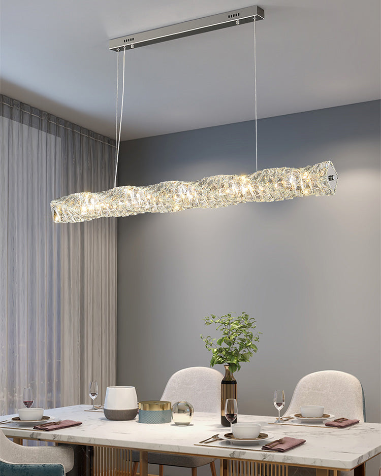 WOMO Twist Linear Crystal Chandelier-WM2193