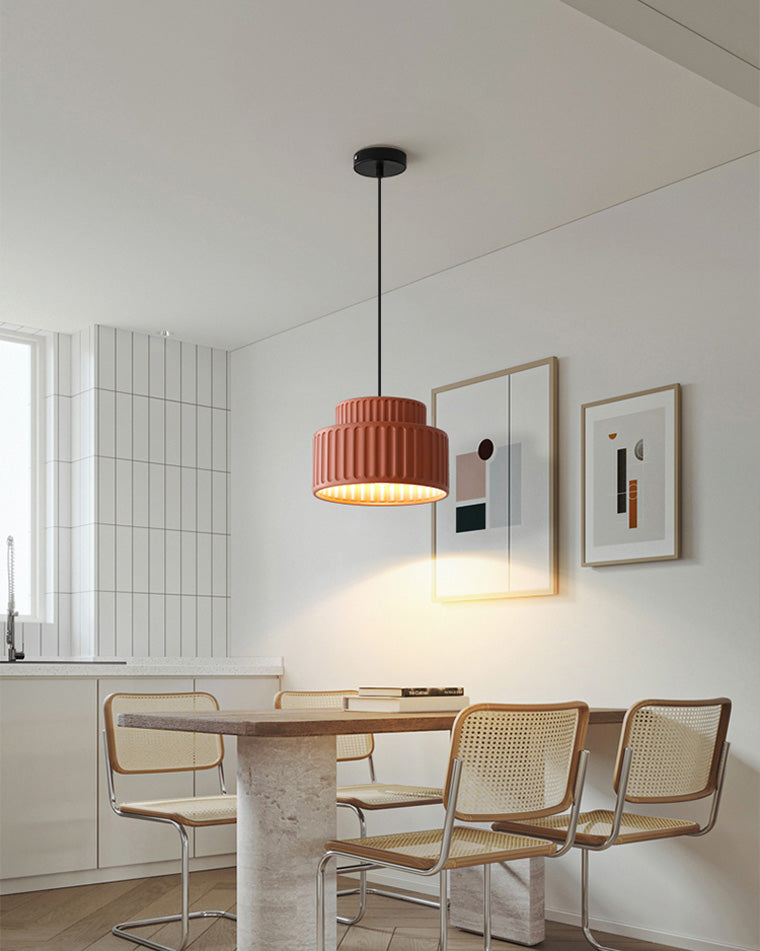 WOMO Ribbed Drum Pendant Light-WM2469