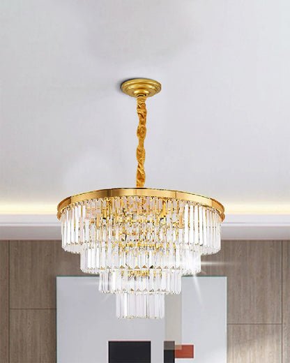 WOMO Tiered Crystal Prism Chandelier-WM2790