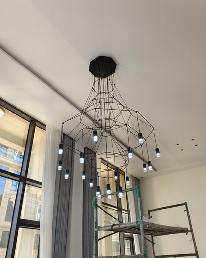 WOMO Wire Tiered Sculptural Chandelier-WM2066