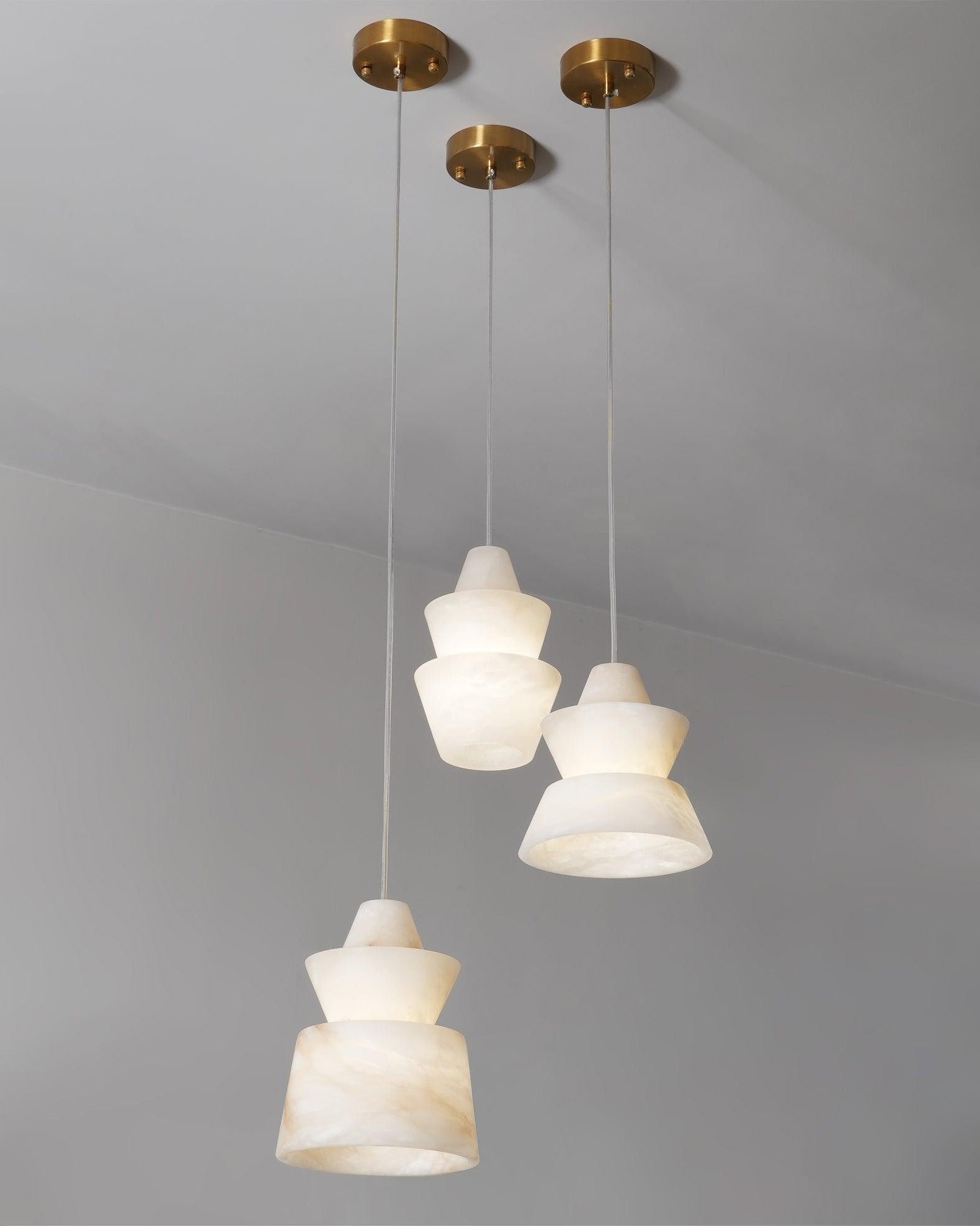 WOMO Hat Shaded Alabaster Pendant Light-WM2896