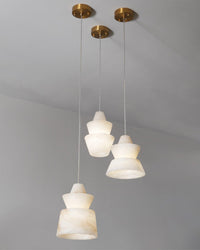WOMO Hat Shaded Alabaster Pendant Light-WM2896