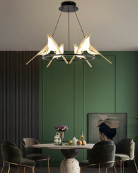 WOMO Gold Bird Branch Chandelier-WM2512c