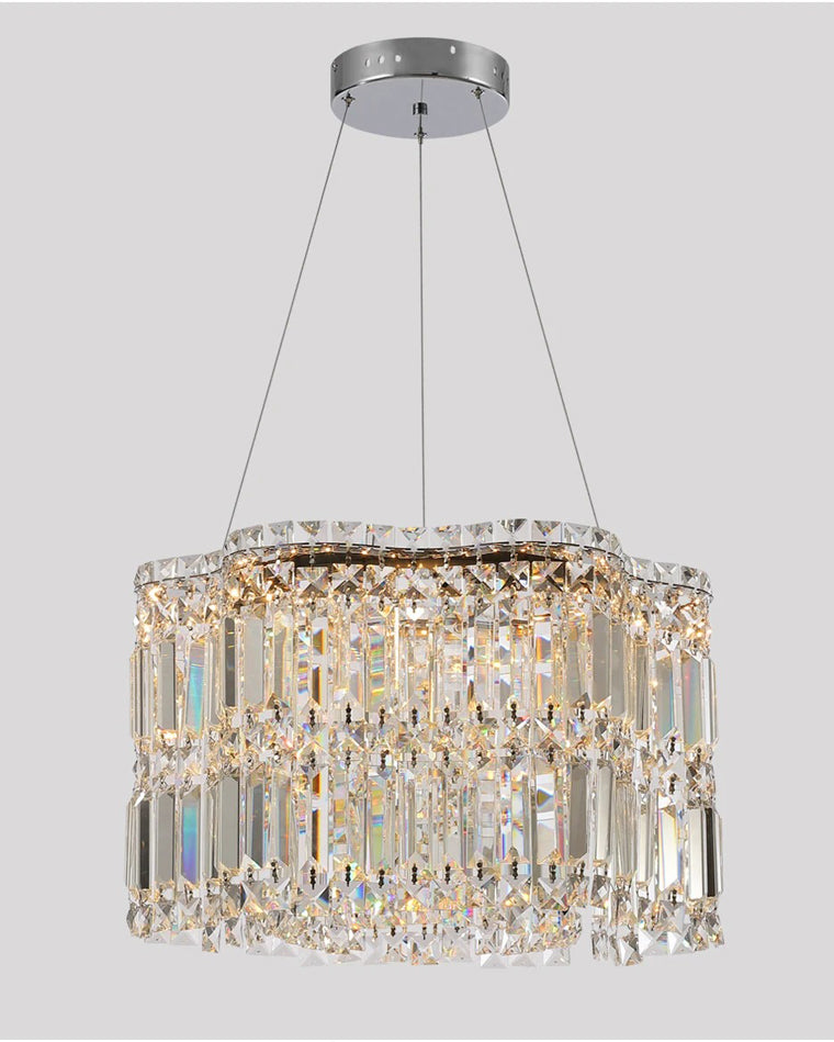 WOMO Flower Chrome Crystal Chandelier-WM2405