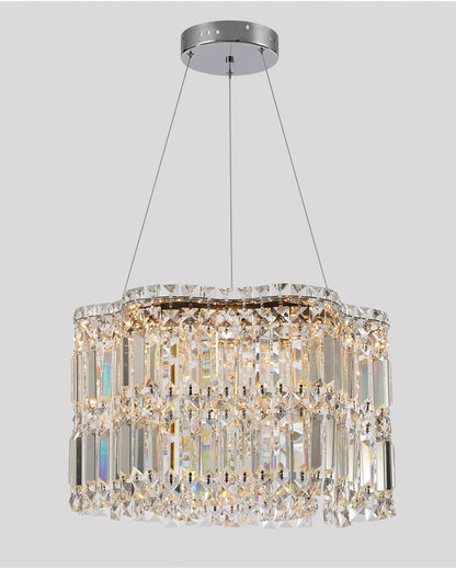 WOMO Flower Chrome Crystal Chandelier-WM2405