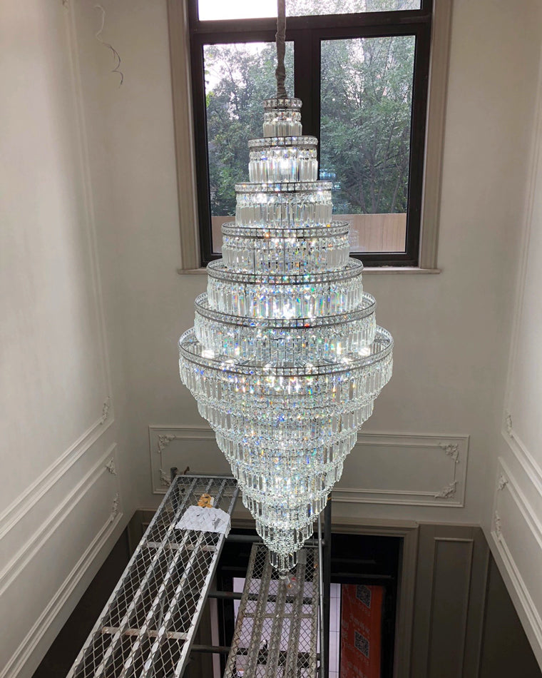 WOMO Large Tiered Crystal Chandelier-WM2389