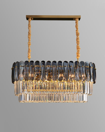 WOMO Tiered Linear Crystal Chandelier-WM2543