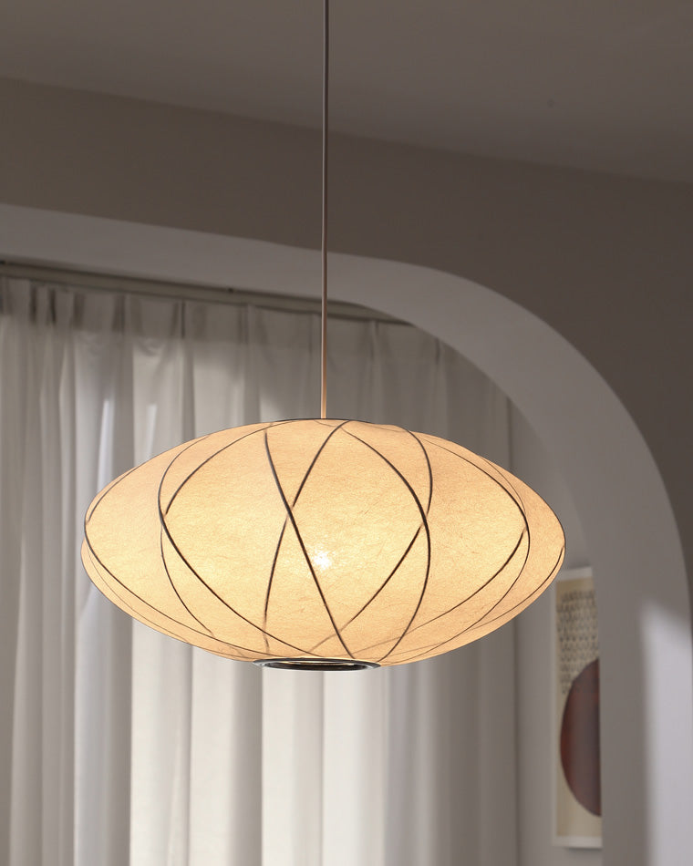 WOMO Flying Saucer Silk Pendant Light-WM2535