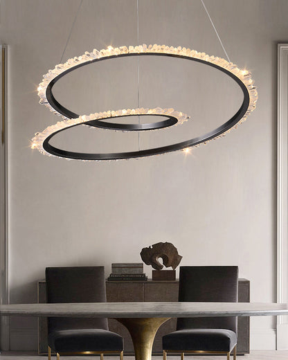 WOMO Rock Crystal Swirl Chandelier-WM2709