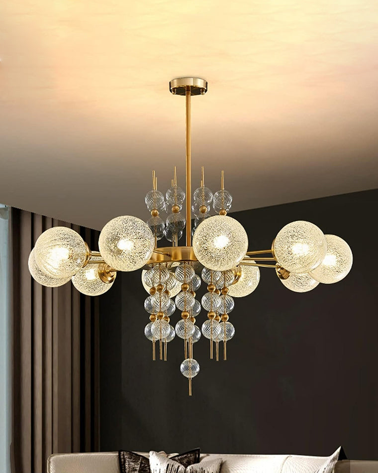 WOMO Textured Glass Bubble Chandelier-WM2769