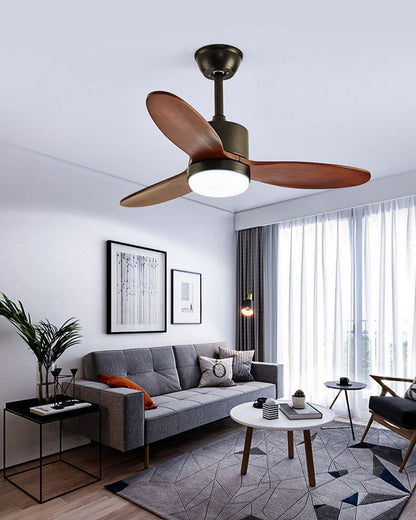 WOMO Mid Century Modern Ceiling Fan Lamp-WM5043