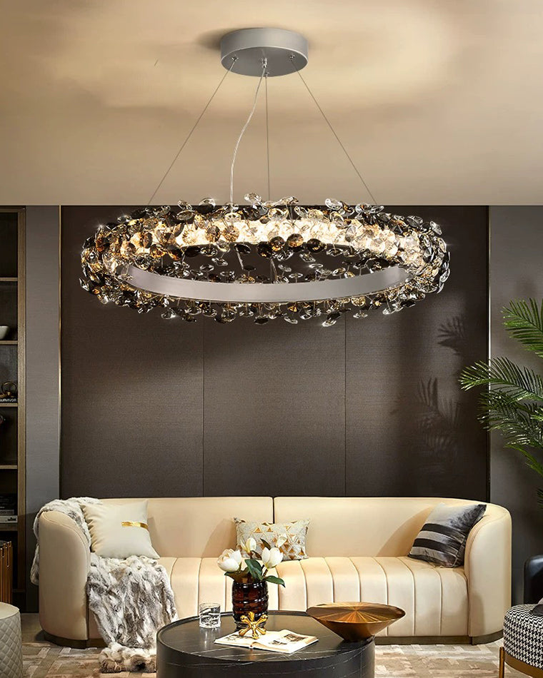 WOMO Tiered Circular Crystal Chandelier-WM2726