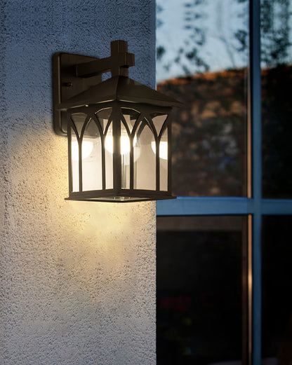 WOMO Seeded Glass Outdoor Wall Light-WM9201