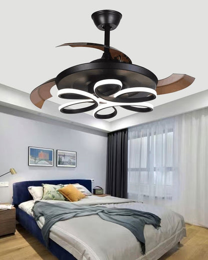 WOMO Unique Retractable Ceiling Fan Lamp-WM5081