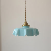 WOMO Retro Coloured/Pink Glass Pendant Light-WM2084