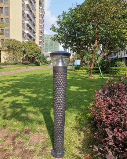 WOMO Black Pathway Bollard Light-WM9110