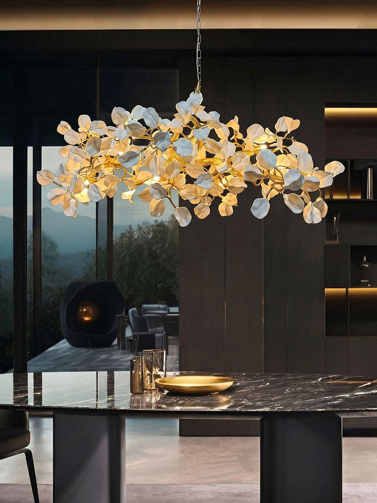 WOMO Ceramic Gingko Branch Chandelier-WM3351