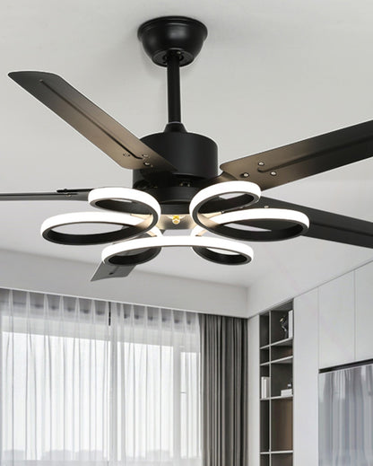 WOMO Unique Black Ceiling Fan Lamp-WM5104