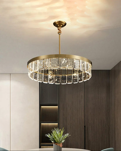 WOMO Gold Crystal Round Chandelier-WM2538