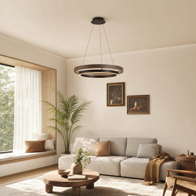 WOMO Circular Led Wood Chandelier-WM2492