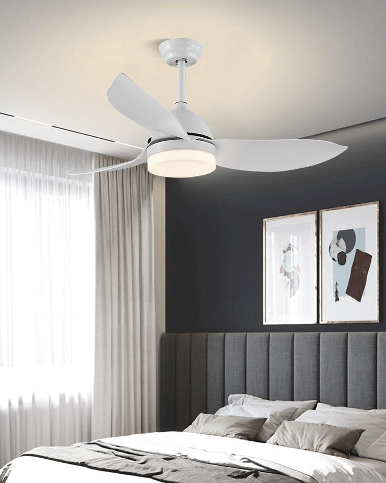 WOMO White Modern Ceiling Fan Lamp-WM5109