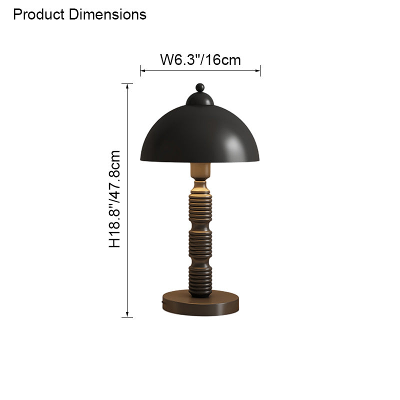 WOMO Dome Column Chrome Table Lamp-WM8047