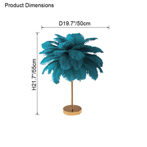 WOMO Tree Feather Table Lamp-WM8037