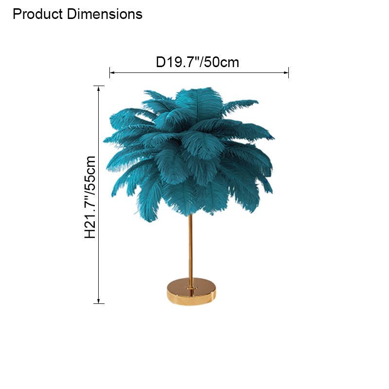 WOMO Tree Feather Table Lamp-WM8037