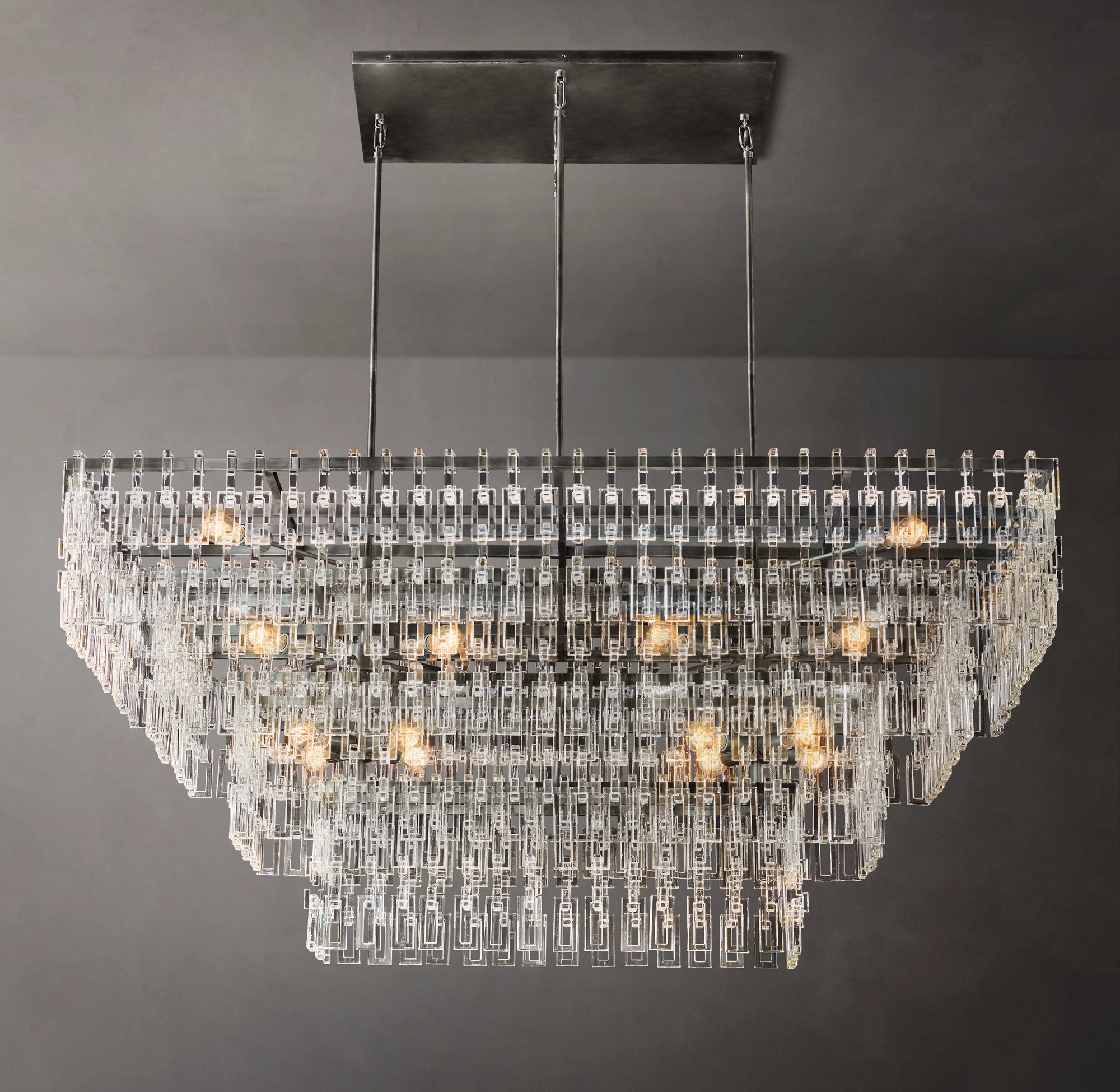 WOMO Chain Crystal Rectangular Chandelier - Marignan