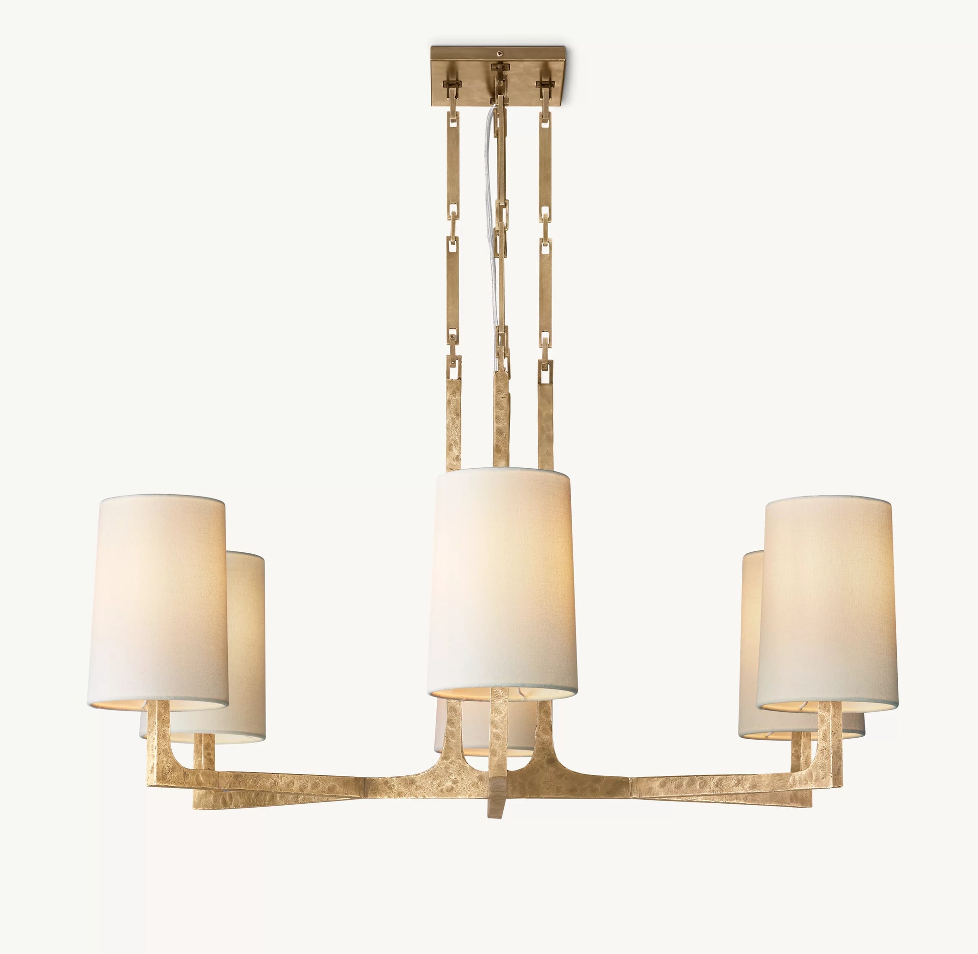 WOMO Hammered Metal Arm Shaded Chandelier – Wright