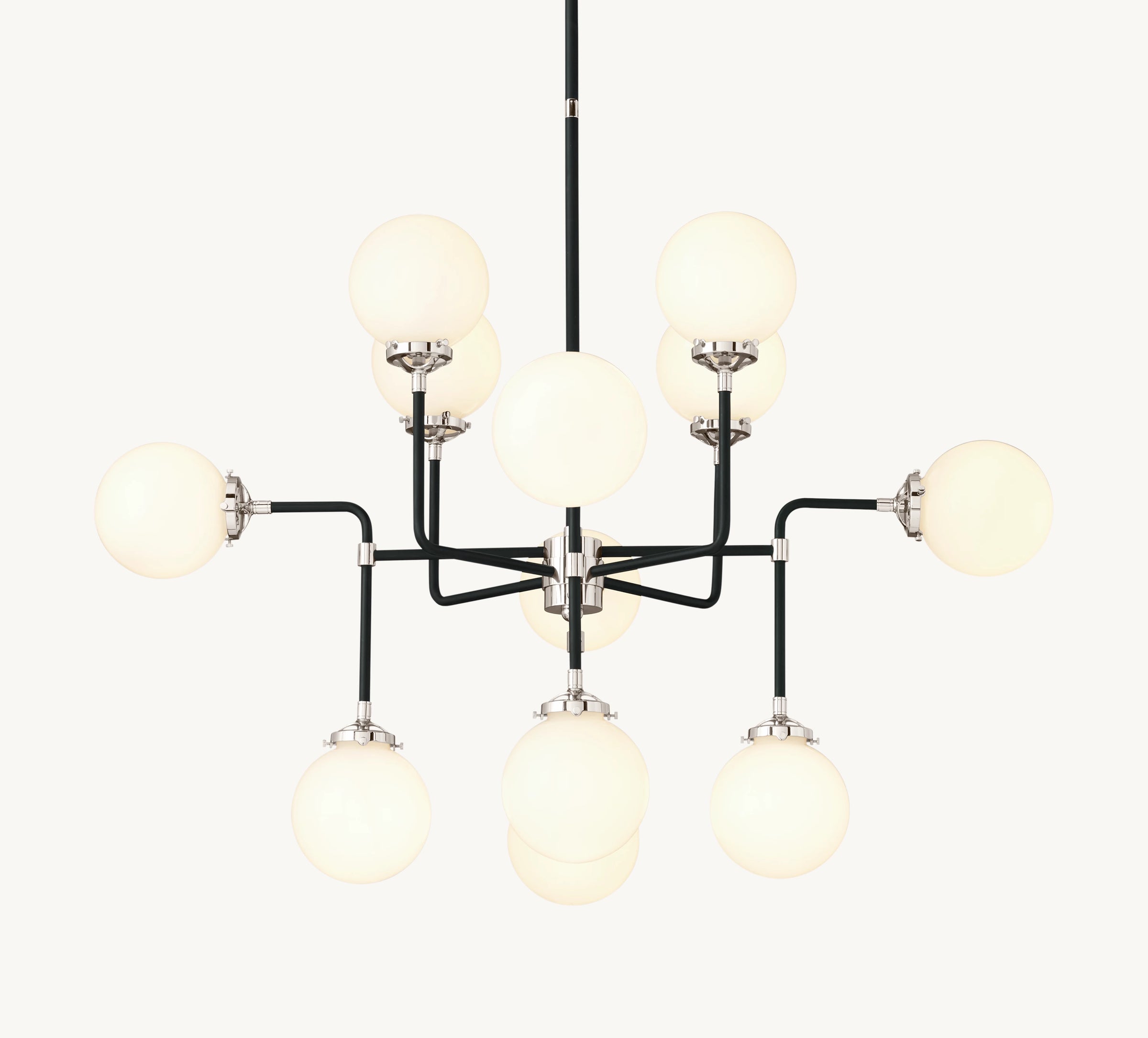 WOMO Milk Glass Sputnik Globe Chandelier - Bistro