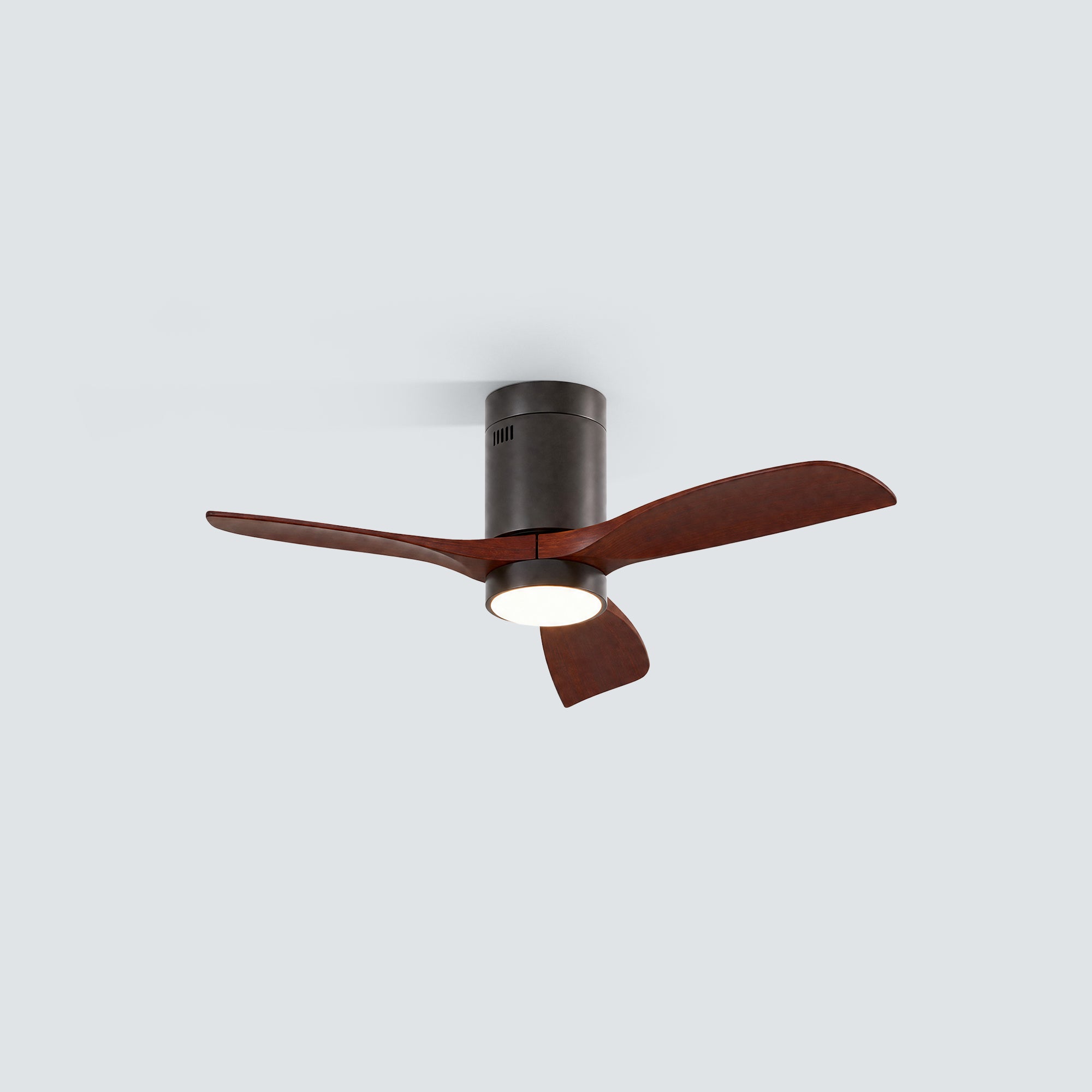 WOMO Mid-century Modern Hugger Ceiling Fan Lamp-WM5067