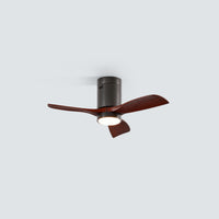 WOMO Mid-century Modern Hugger Ceiling Fan Lamp-WM5067