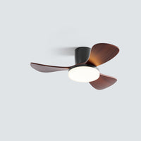 WOMO 3 Wood Blade Low Profile Ceiling Fan Lamp-WM5058