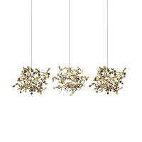 WOMO Argent/Gold Cloud Multi Pendant Chandelier-WM2042