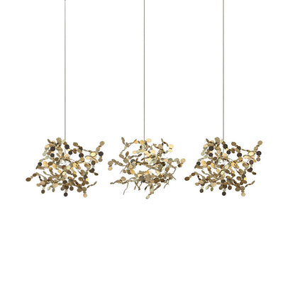 WOMO Argent/Gold Cloud Multi Pendant Chandelier-WM2042