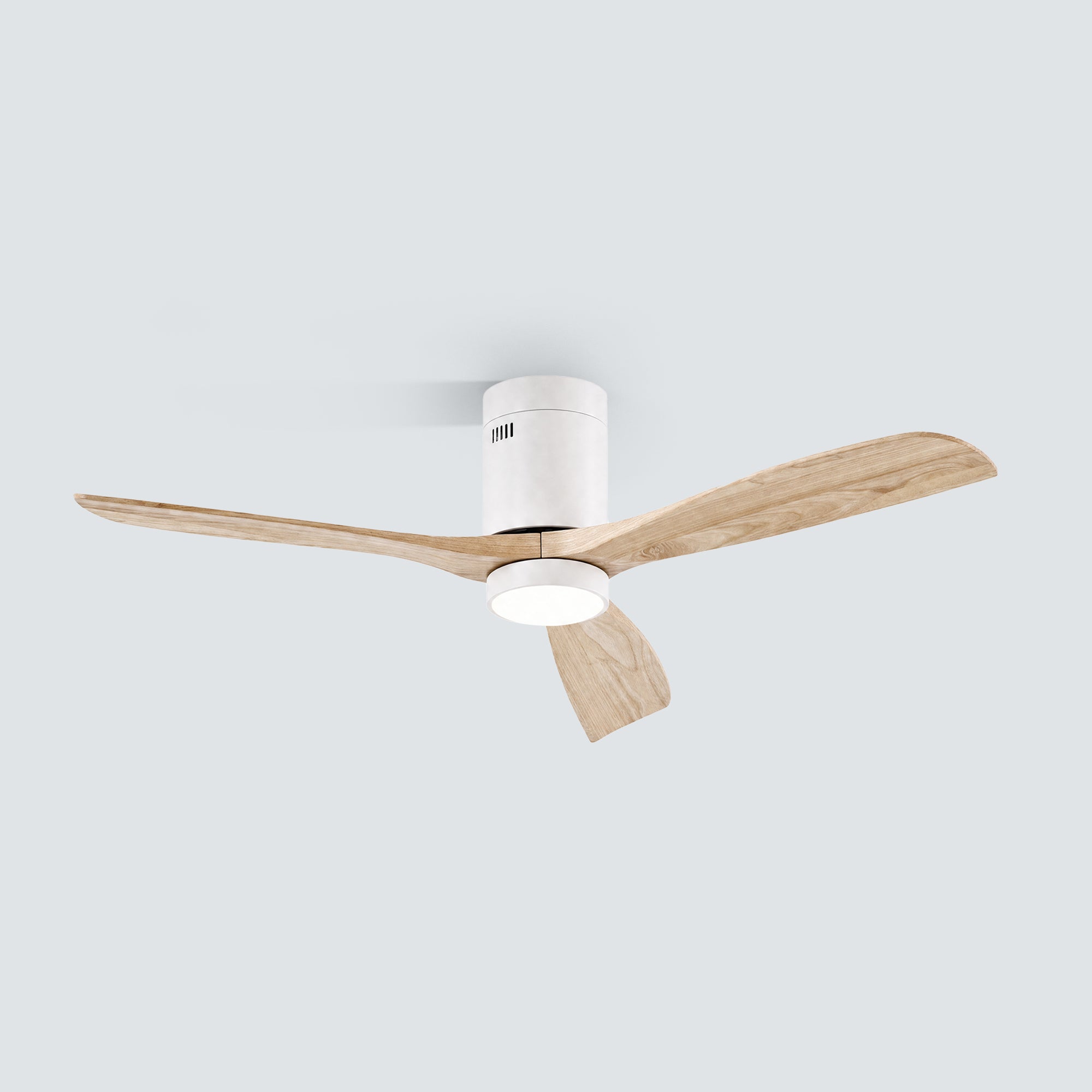 WOMO Mid-century Modern Hugger Ceiling Fan Lamp-WM5067