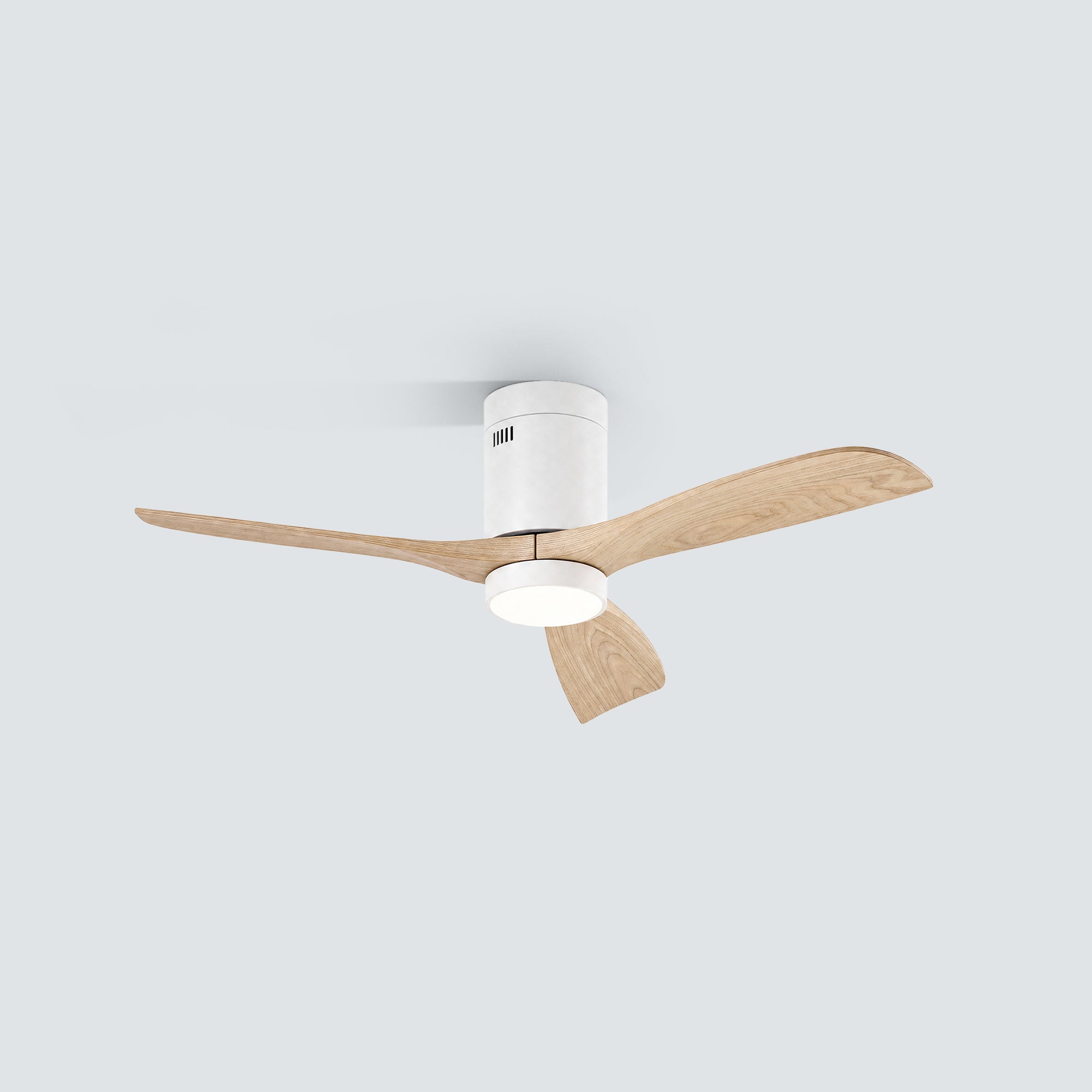 WOMO Mid-century Modern Hugger Ceiling Fan Lamp-WM5067