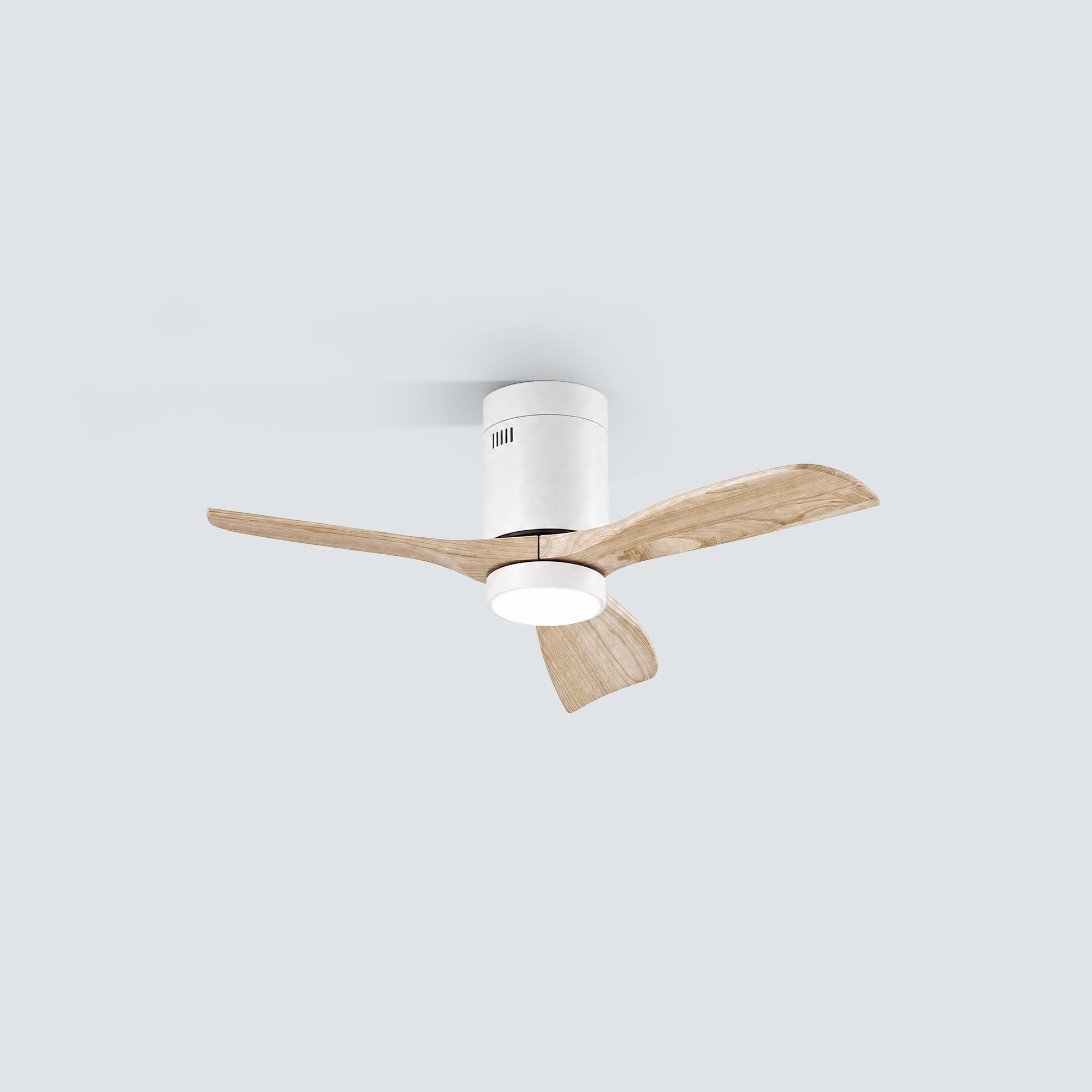 WOMO Mid-century Modern Hugger Ceiling Fan Lamp-WM5067