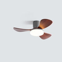 WOMO 3 Wood Blade Low Profile Ceiling Fan Lamp-WM5058