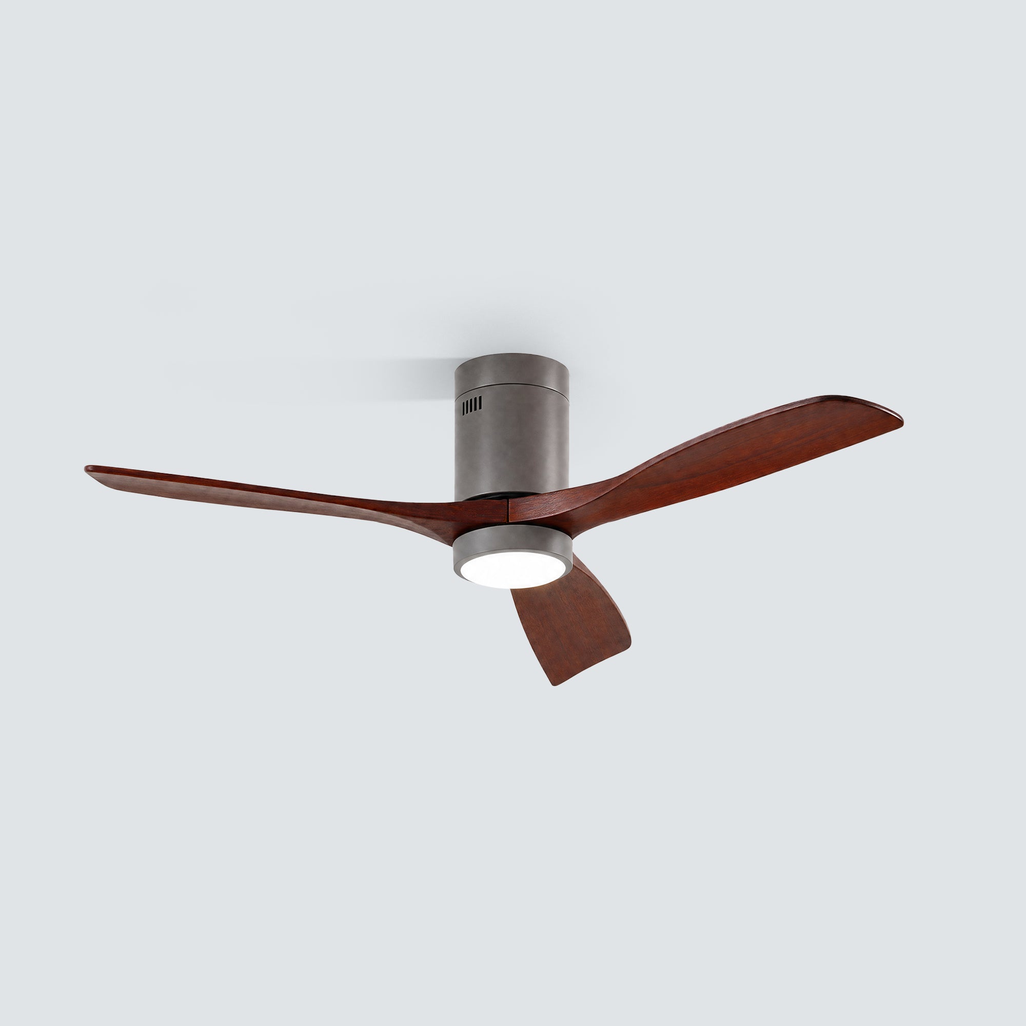 WOMO Mid-century Modern Hugger Ceiling Fan Lamp-WM5067