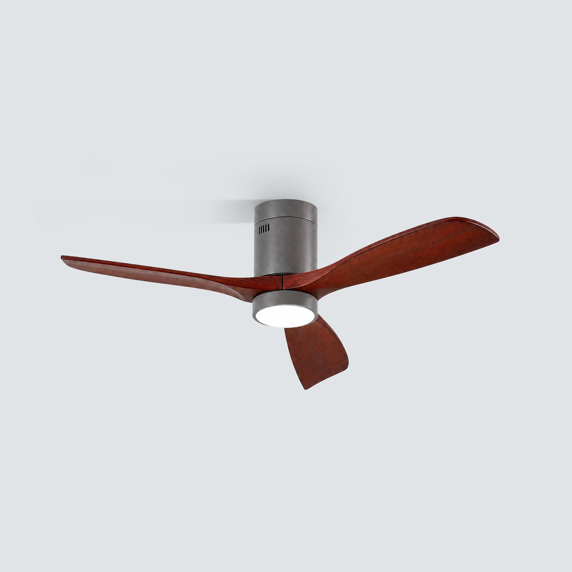 WOMO Mid-century Modern Hugger Ceiling Fan Lamp-WM5067