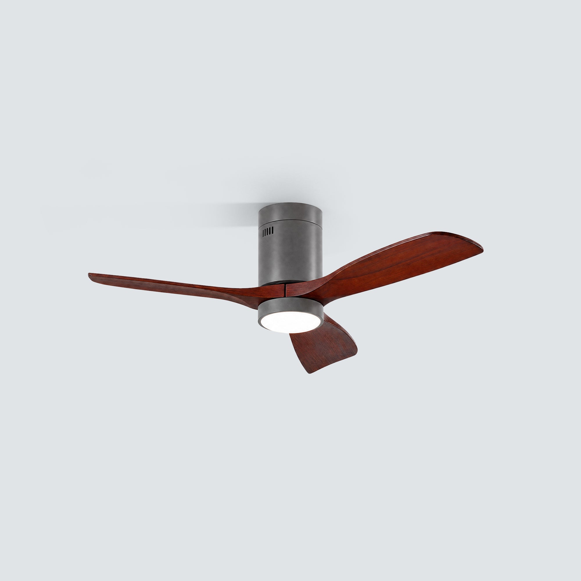 WOMO Mid-century Modern Hugger Ceiling Fan Lamp-WM5067