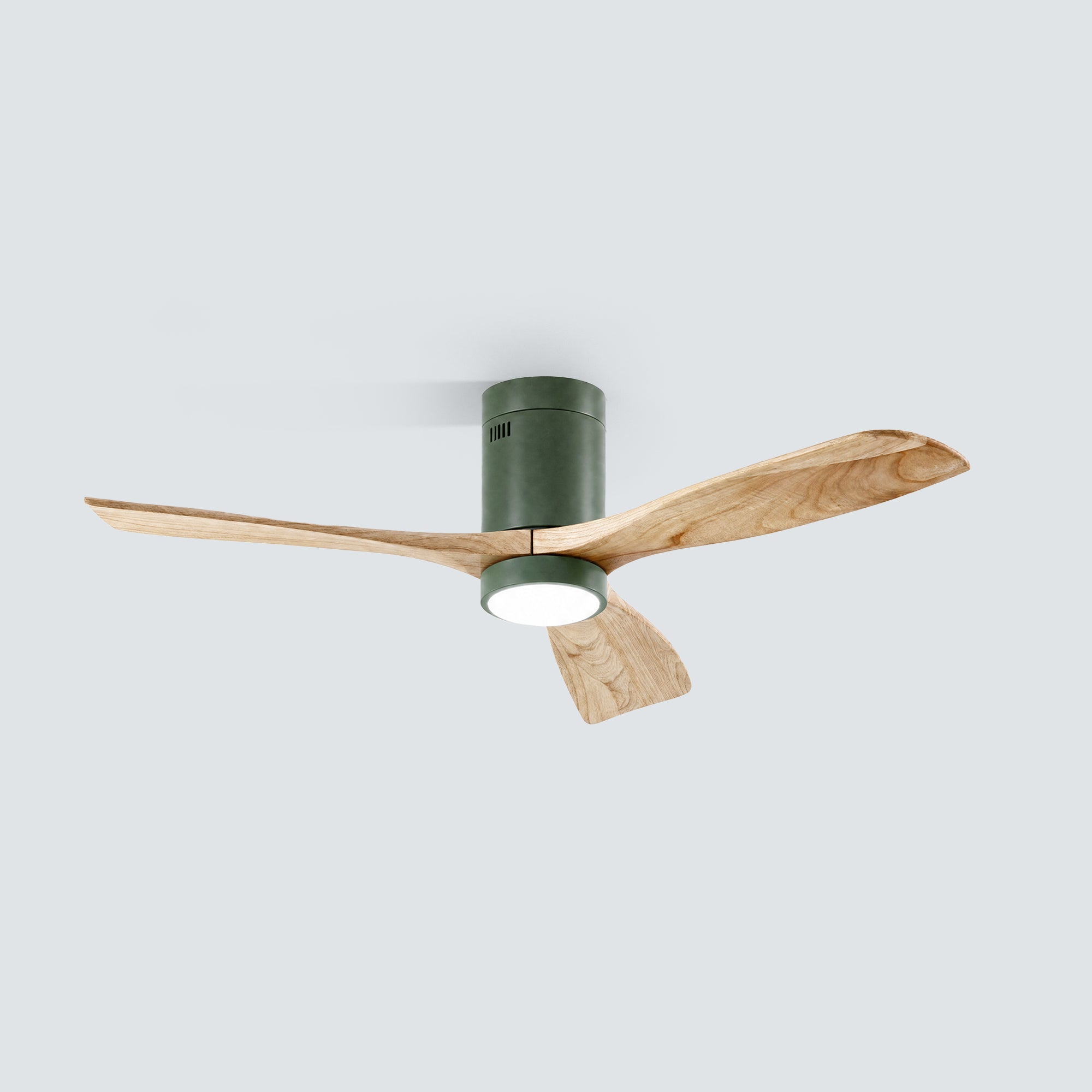 WOMO Mid-century Modern Hugger Ceiling Fan Lamp-WM5067