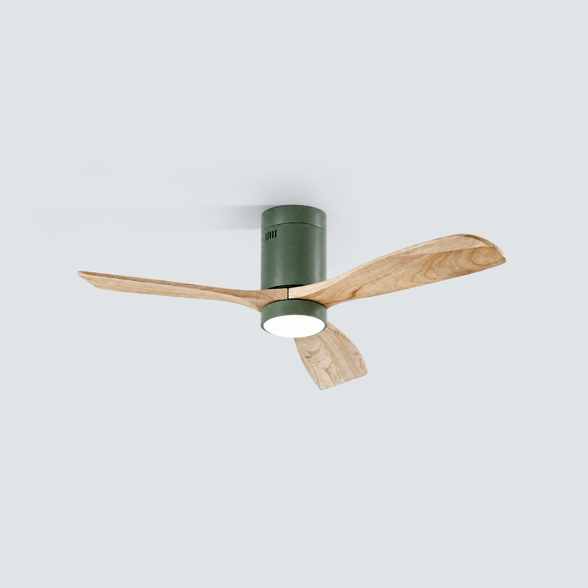 WOMO Mid-century Modern Hugger Ceiling Fan Lamp-WM5067